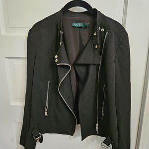 Lauren Ralph Lauren Black Moto Jacket